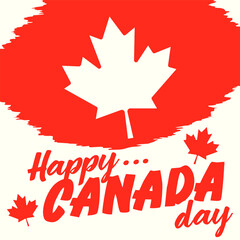 Happy Canada Day. 1st July. National Day of Canada. Vector Illustration. Banner Design.