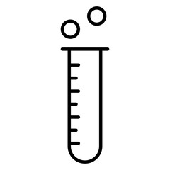 Editable linear icon of blood sample, editable vector