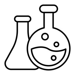 Trendy vector design of chemical flasks