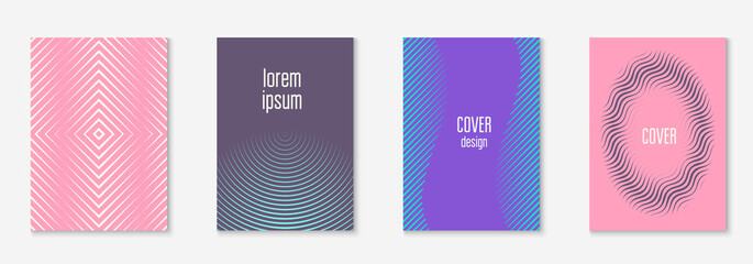 Music cover with minimalist geometric line and trendy shapes.