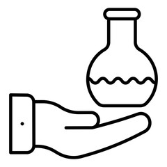 Trendy vector design of flask care