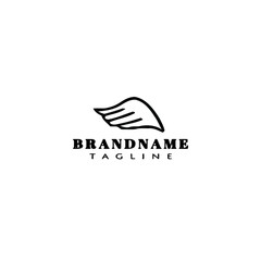 angel wings logo icon design template logo illustration