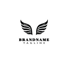 angel wings logo icon design flat vector illustration