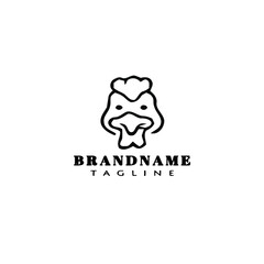 chicken logo icon design template vector illustration