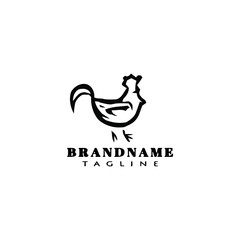 chicken logo icon design template illustration