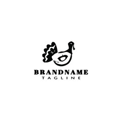 chicken logo icon design template vector