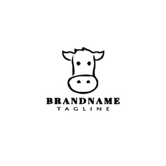 cow logo design simple icon vector illustration