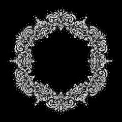 Retro shiny frame or border. Vector illustration.