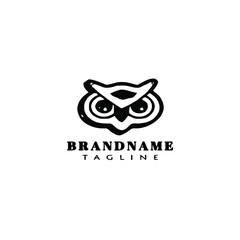 owl logo icon design template vector