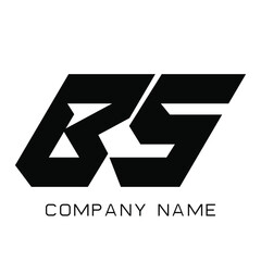 Obraz premium BS B S Letter Logo Design. Creative Modern B S Letters icon vector.