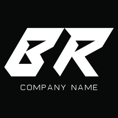 BR B R Letter Logo Design. Creative Modern B R Letters icon vector.