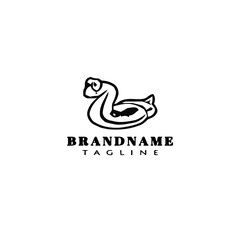 snake logo cartoon icon vector illustration