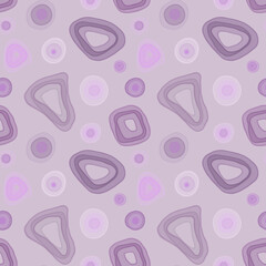 Seamless abstract pattern. Ovals, circles, drawing, colored, gray spots.
