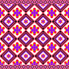 indigenous fabric seamless pattern Colorful vector illustration