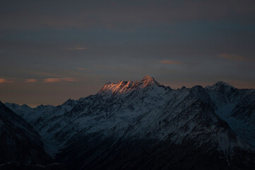 sunset in the mountains