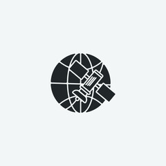 Satellite vector icon for web and design