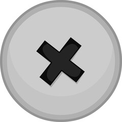 Vector illustration of a screw head