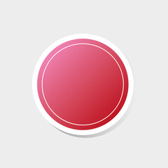 red sticker business circle 3d icon