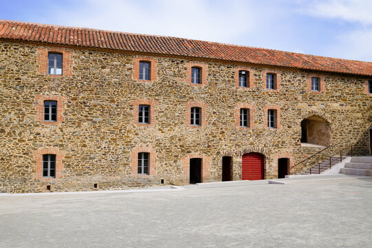 Collioure France ramparts of the castle medieval French in southeast