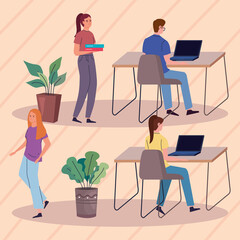 workers in workplace