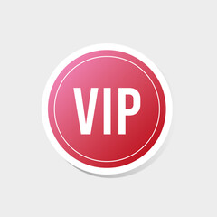 red sticker business circle 3d icon vip