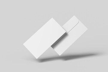 realistic stationery envelope a4 paper mockup 3d rendered