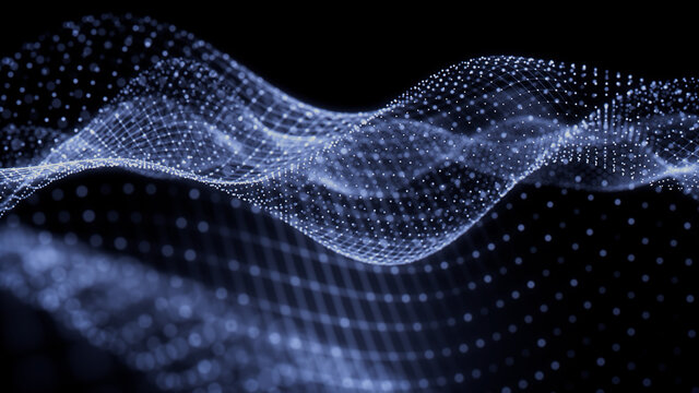 Big Data Concept. Blue, Futuristic Digital Style. 3D Render.