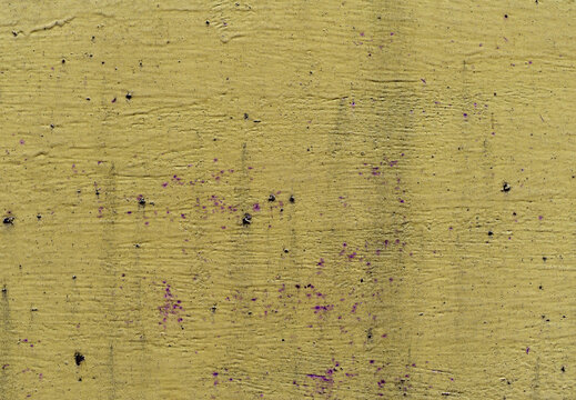 Old Paint On Yellow Dirty Wall Surface