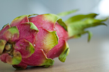 Fresh ripe organic dragon fruit or pitaya, pitahaya. Exotic fruits, healthy eating concept