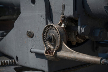 Worm gear on a canon in the old Vaxholm fortress in the archipelago of Stockholm
