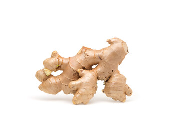 fresh ginger isolated on white background 