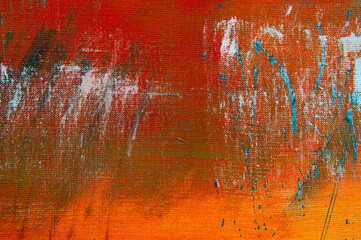creative background, a spot of  colored primer rubbed on the surface of a linen canvas, temporary...