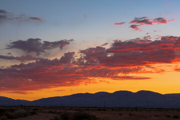Dramatic Sunset of the Mojave Desert  