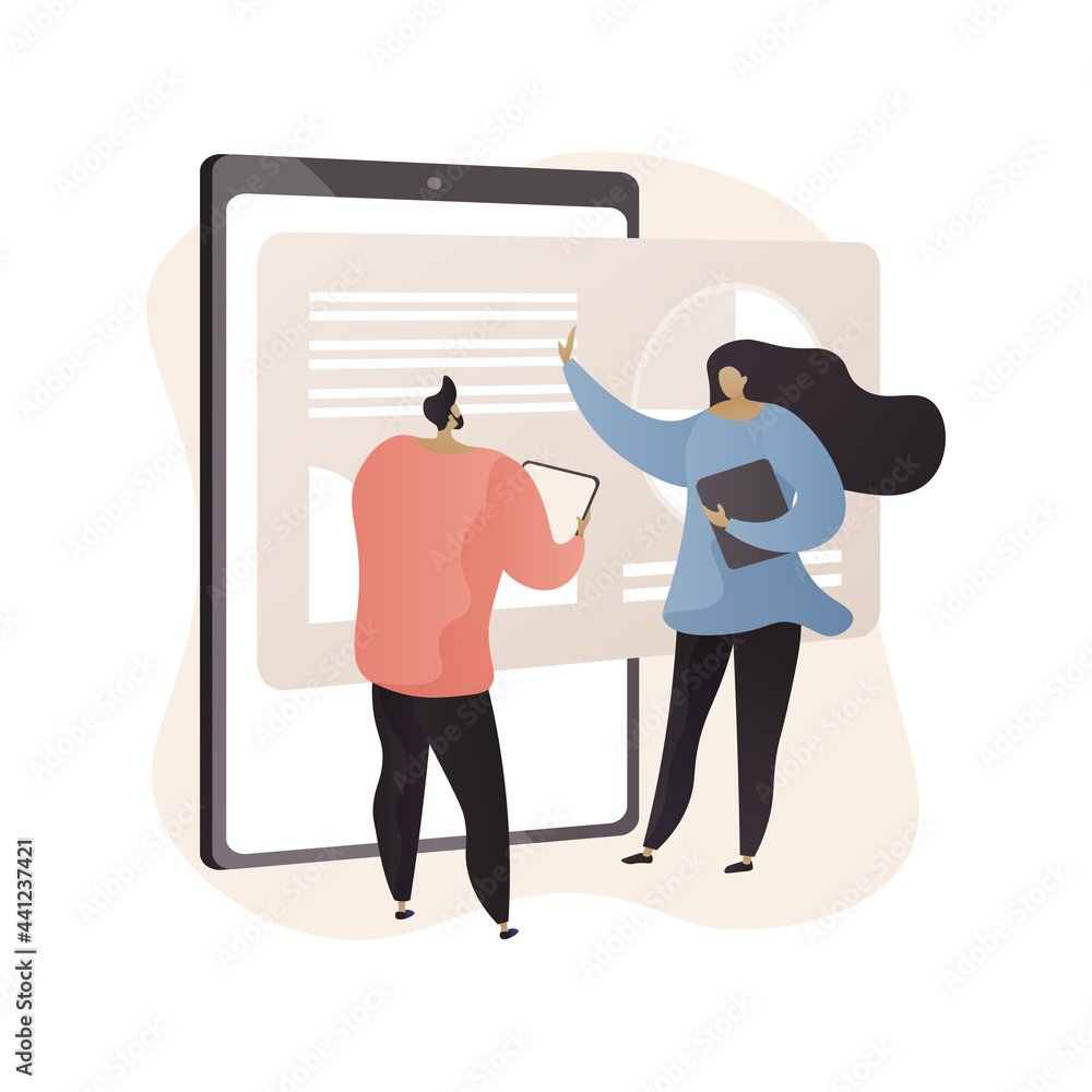 Aufkleber rich internet applications abstract concept vector illustration.
