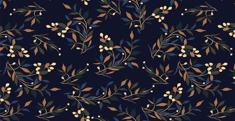 Luxurious floral batik background. Floral decoration curls illustration. Hand drawn paisley pattern elements. Vintage ornament, pattern.