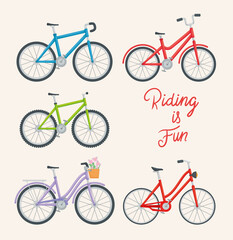 Obraz premium set of bikes