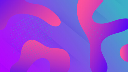 Fluid Poster. Wavy Creative Magazine. Blue Rainbow Shape. Flat Landing Page. Modern Screen. Memphis Element. Cool Dynamic Banner. Spectrum Frame. Magenta Fluid Poster