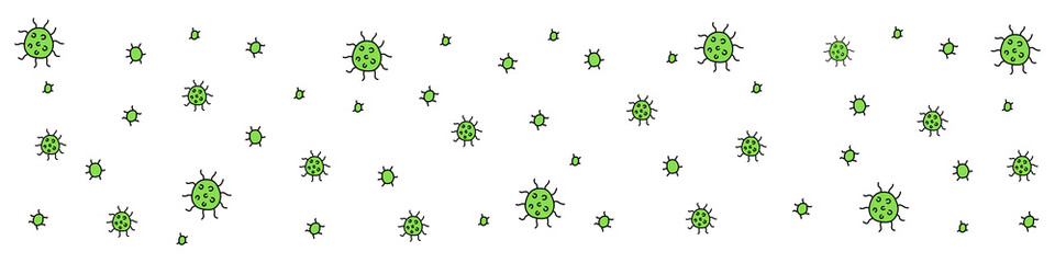 Portada de virus. Coronavirus. Concepto de pandemia. Ilustración vectorial