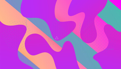Gradient Flyer. Fluid Shapes. Purple Bright Shape. Hipster Paper. Tech Digital Background. 3d Landing Page. Modern Banner. Multicolor Presentation. Magenta Gradient Flyer
