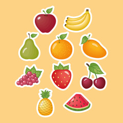 fruits stickers collection