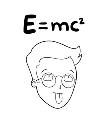 Funny face and relativity theory formula