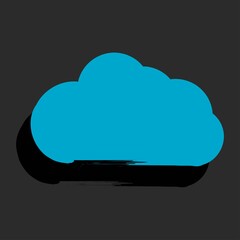 Cloud brush strokes. Vector illustration.
