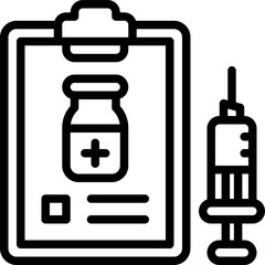 Vaccine data icon, Vaccine Development related vector