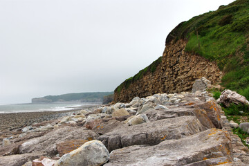 Fototapeta na wymiar cliff, rocky shore of the sea