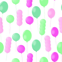 seamless background with balloons