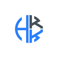 HKK logo HKK icon HKK vector HKK monogram HKK letter HKK minimalist HKK triangle HKK hexagon Circle Unique modern flat abstract logo design 