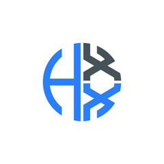 HXX logo HXX icon HXX vector HXX monogram HXX letter HXX minimalist HXX triangle HXX hexagon Circle Unique modern flat abstract logo design 