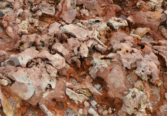 Rock structure on the coast