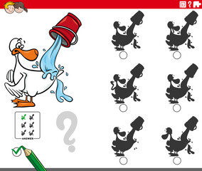 shadows game with water off a ducks back saying cartoon
