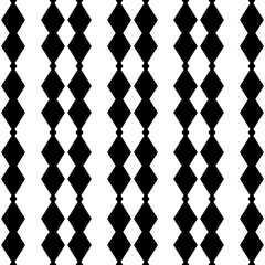 Lines, strokes, squares ornament. Black and white seamless pattern.  Ancient mosaic. Digital paper print. Seamless background.